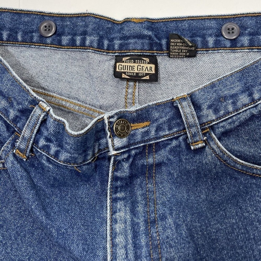FIELD TESTED GUIDE GEAR Reinforced Field Pants Men's 32x30 Denim Khaki Canvas - Picture 6 of 13